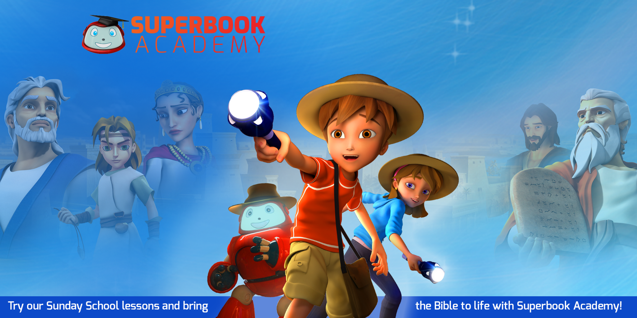 Flexible Lessons for Large or Small Groups - Superbook Academy