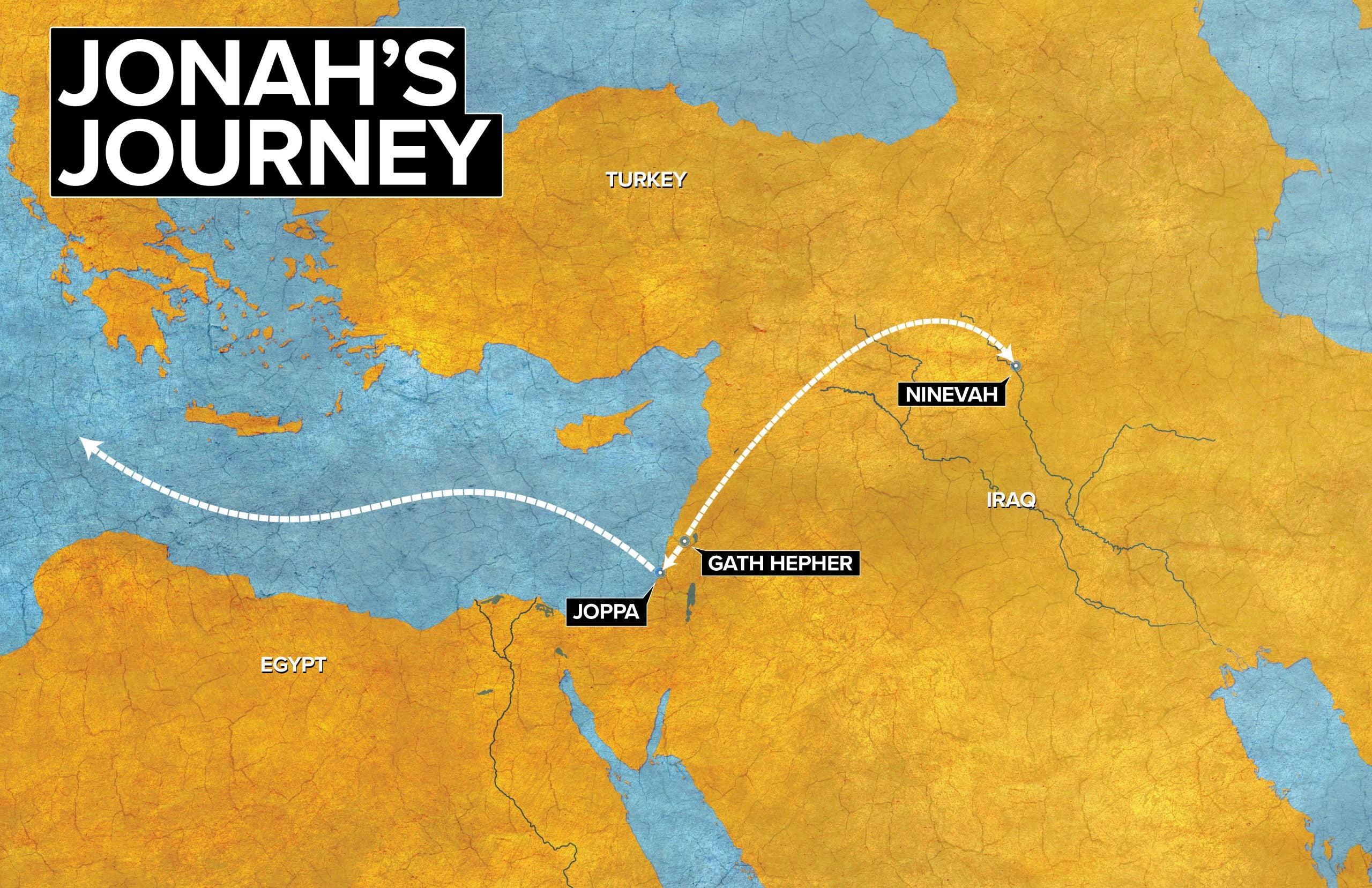 jonah's journey to nineveh map